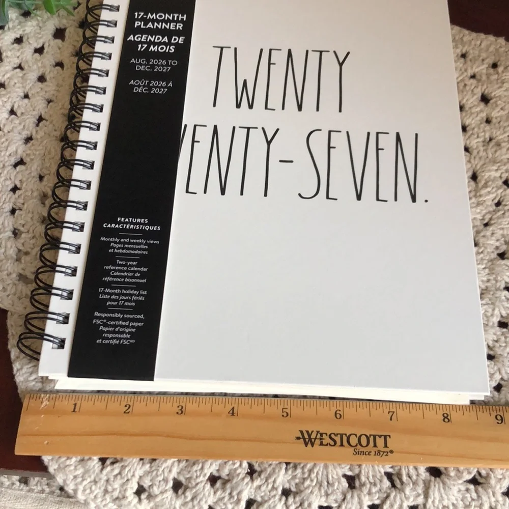 Rae Dunn White Spiral 2027 Planner